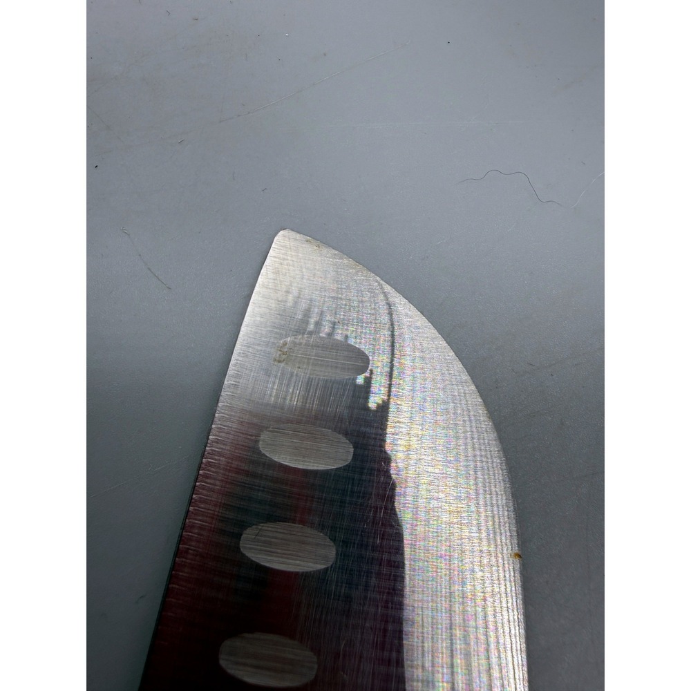 Sabatier 21C890 2 Piece Knife Set 7in Santoku 8in Slicer Damascus Etched Steel - Picture 11 of 16